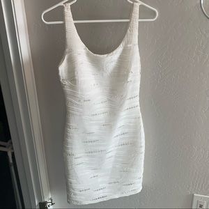 White bodycon cocktail dress